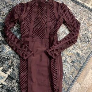 Elegant Burgundy Dress